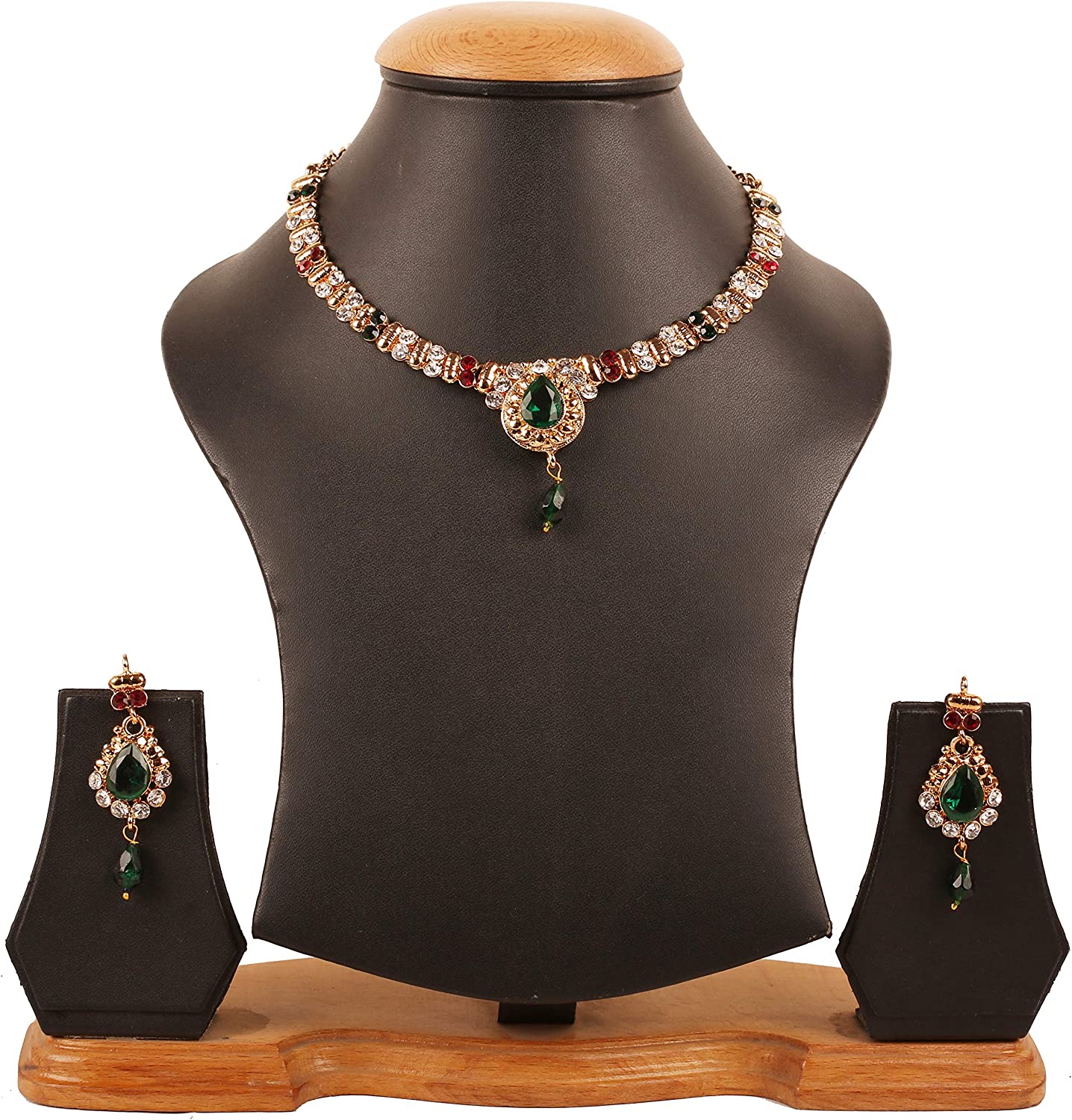 Touchstone Indian Bollywood Handcrafted Traditional Royal Mughal Kundan Polki Meenakari Enamel Colorful Wedding Designer Jewelry Long Necklace Set in Gold or Silver Tone for Women. - Image 4